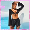 Glitter Sequins Cover Up Shorts Set