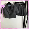 Prada Crop Mini Blazer Skirt Set