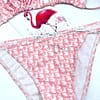 Christian Dior Rhinestone Logo Bikini M