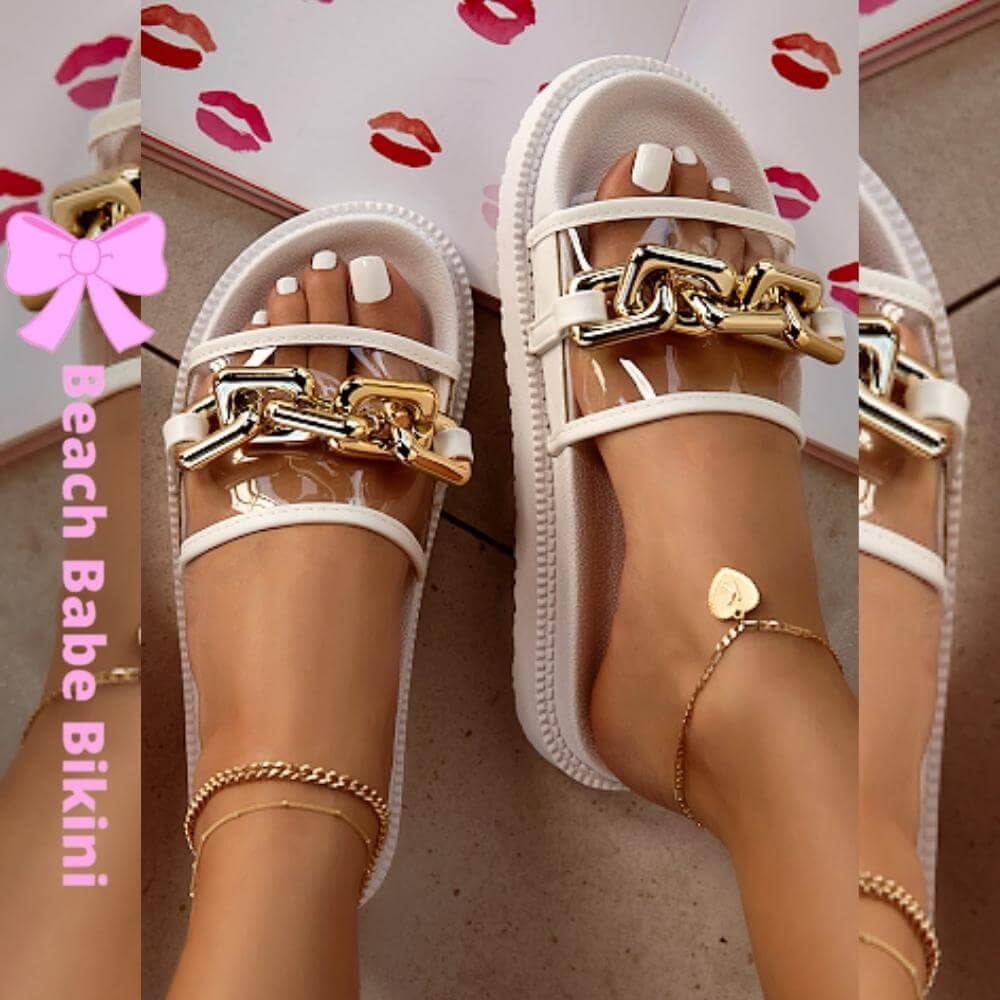 Slip On Sandals White