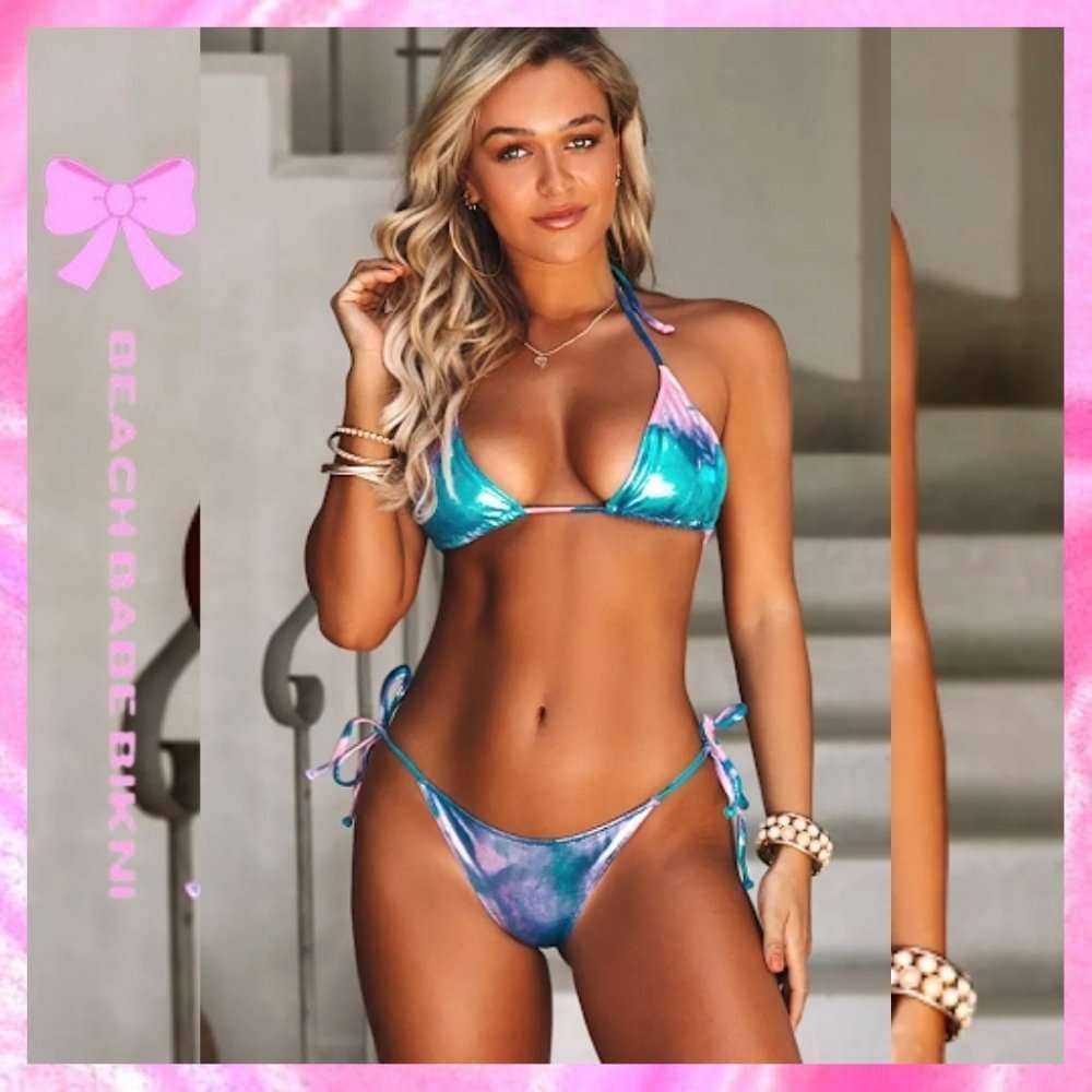 Blue Metallic Bikini