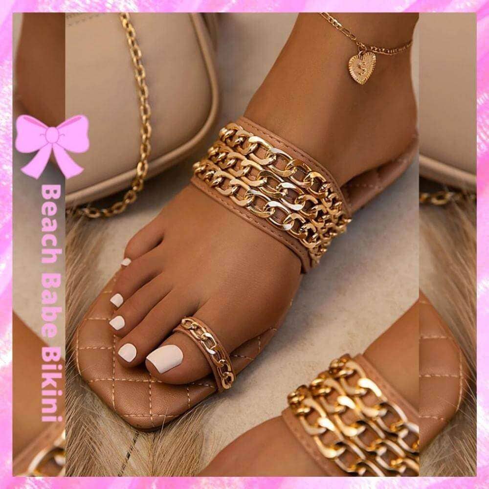 Chain Strap Sandals