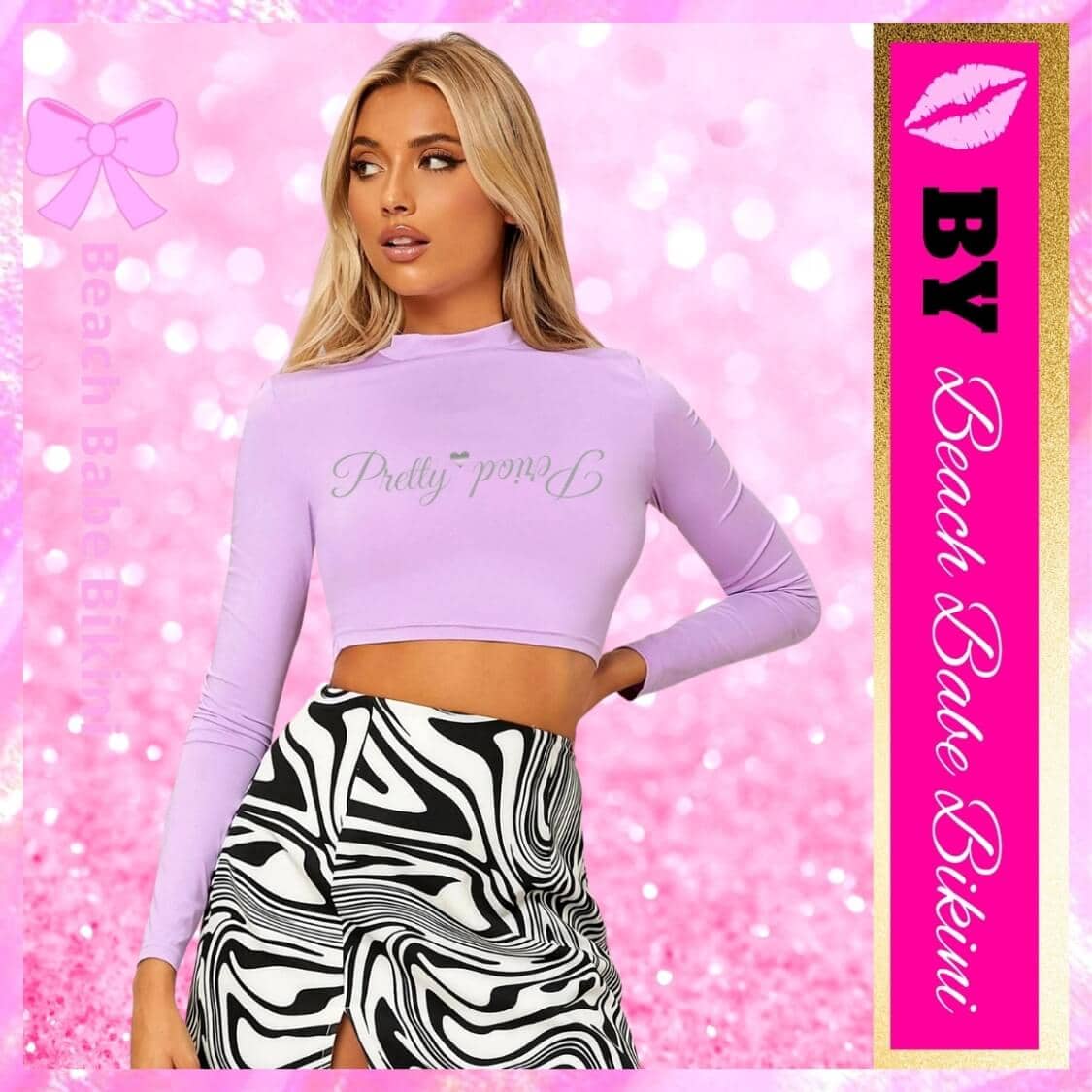 Form-Fitting Mock Neck Crop Top