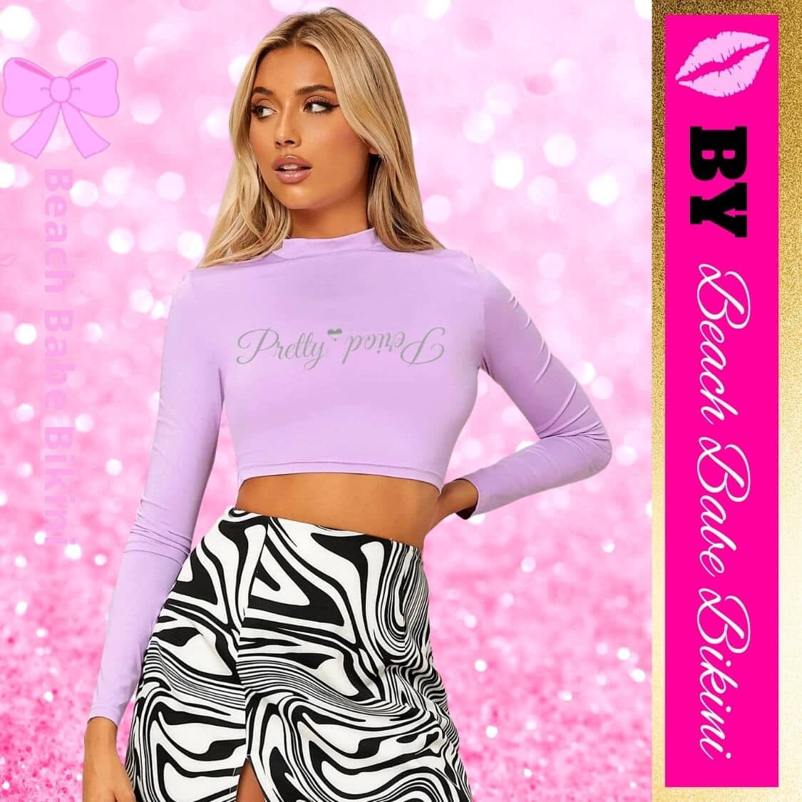 Form-Fitting Mock Neck Crop Top