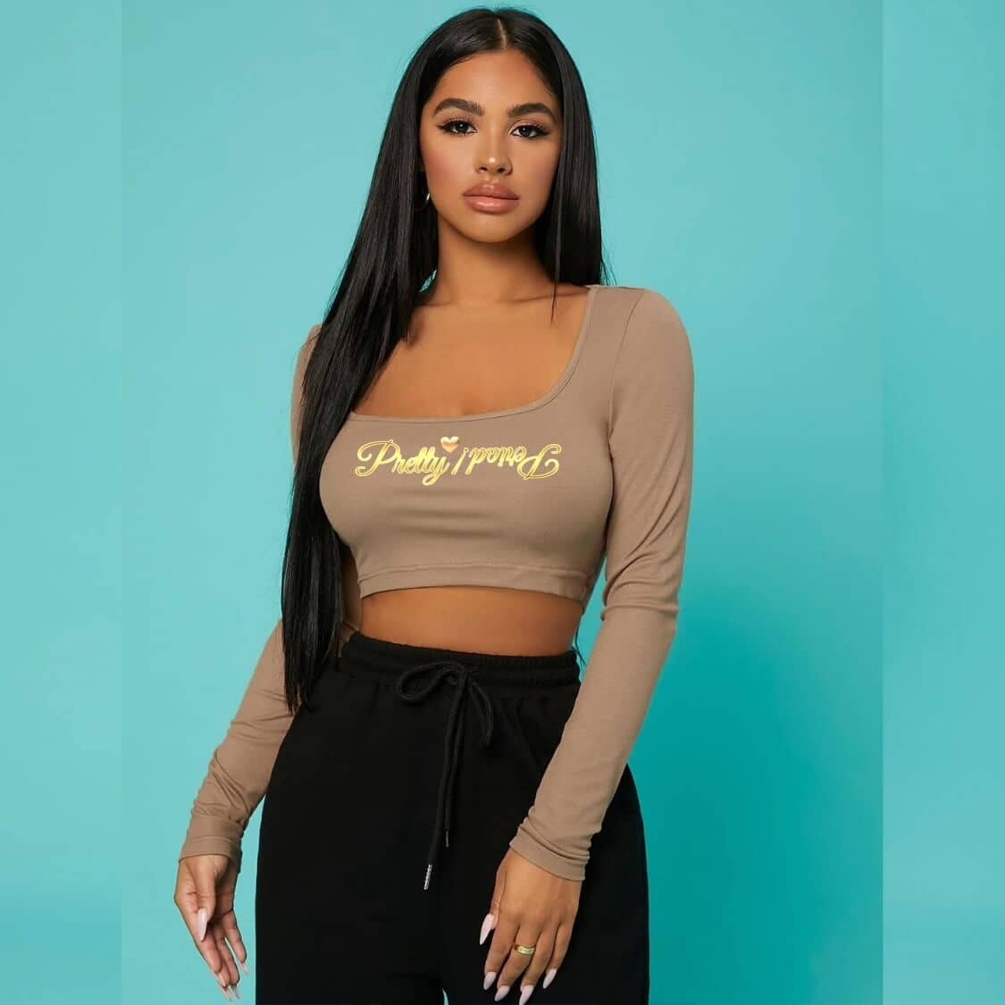 Scoop Neck Crop Tee