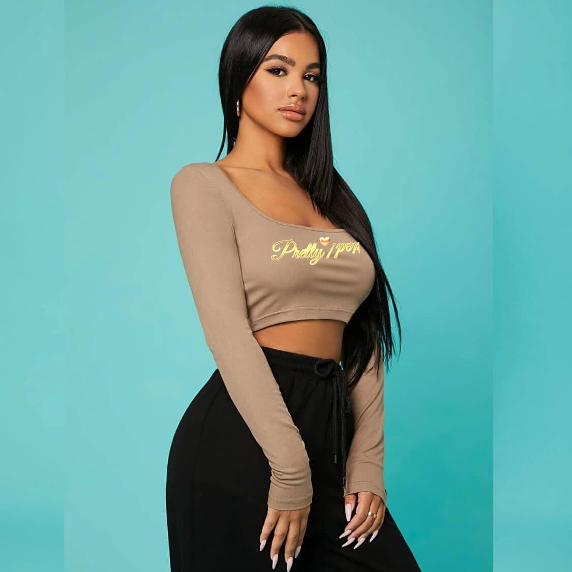 Scoop Neck Crop Tee