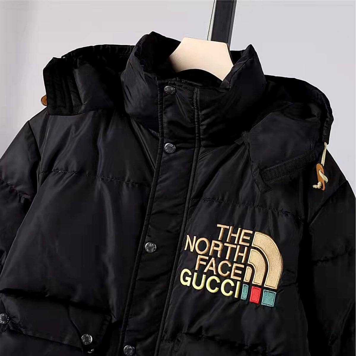 Gucci North Face Puffer Coat Black