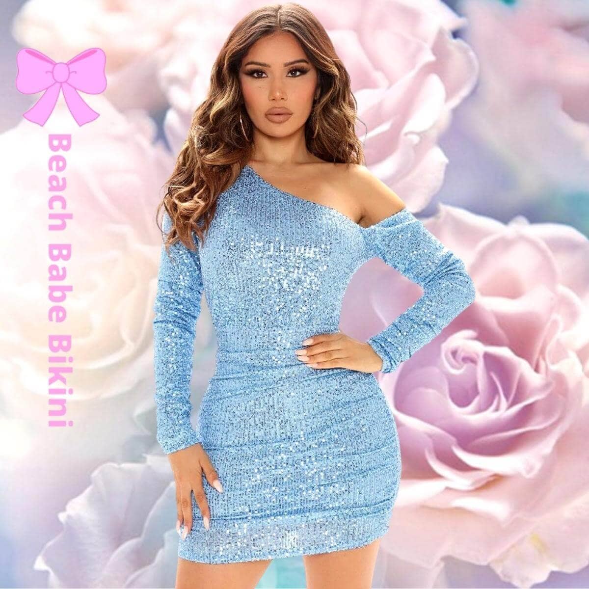 Sequin Off Shoulder Dress