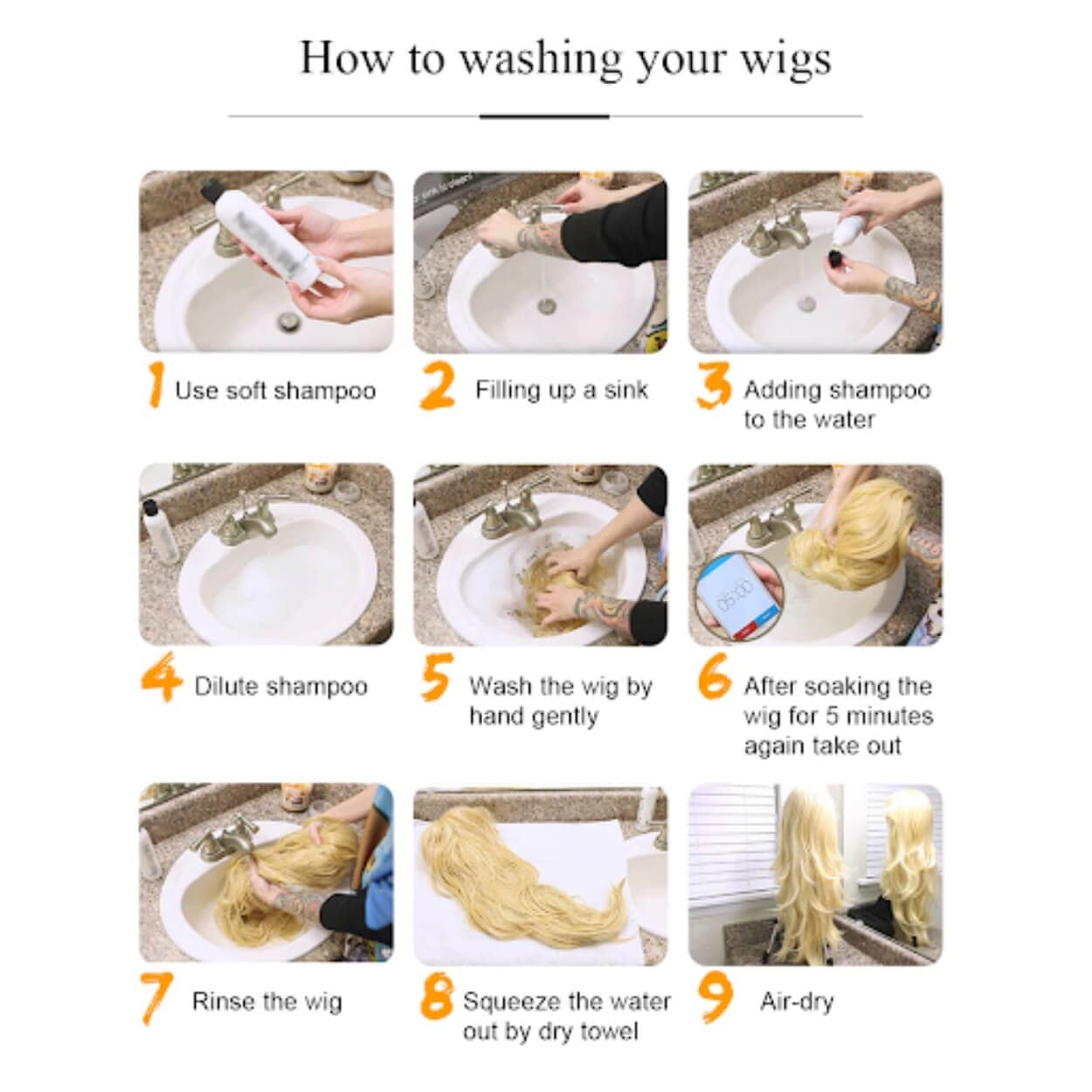 Instructions for Wigs