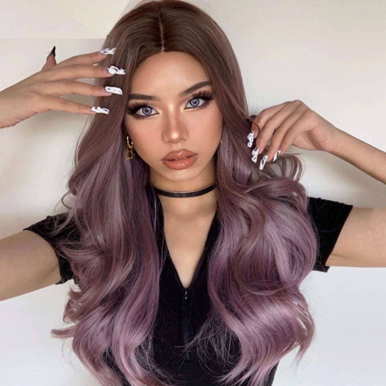 Ombre' Lilac Full Wig