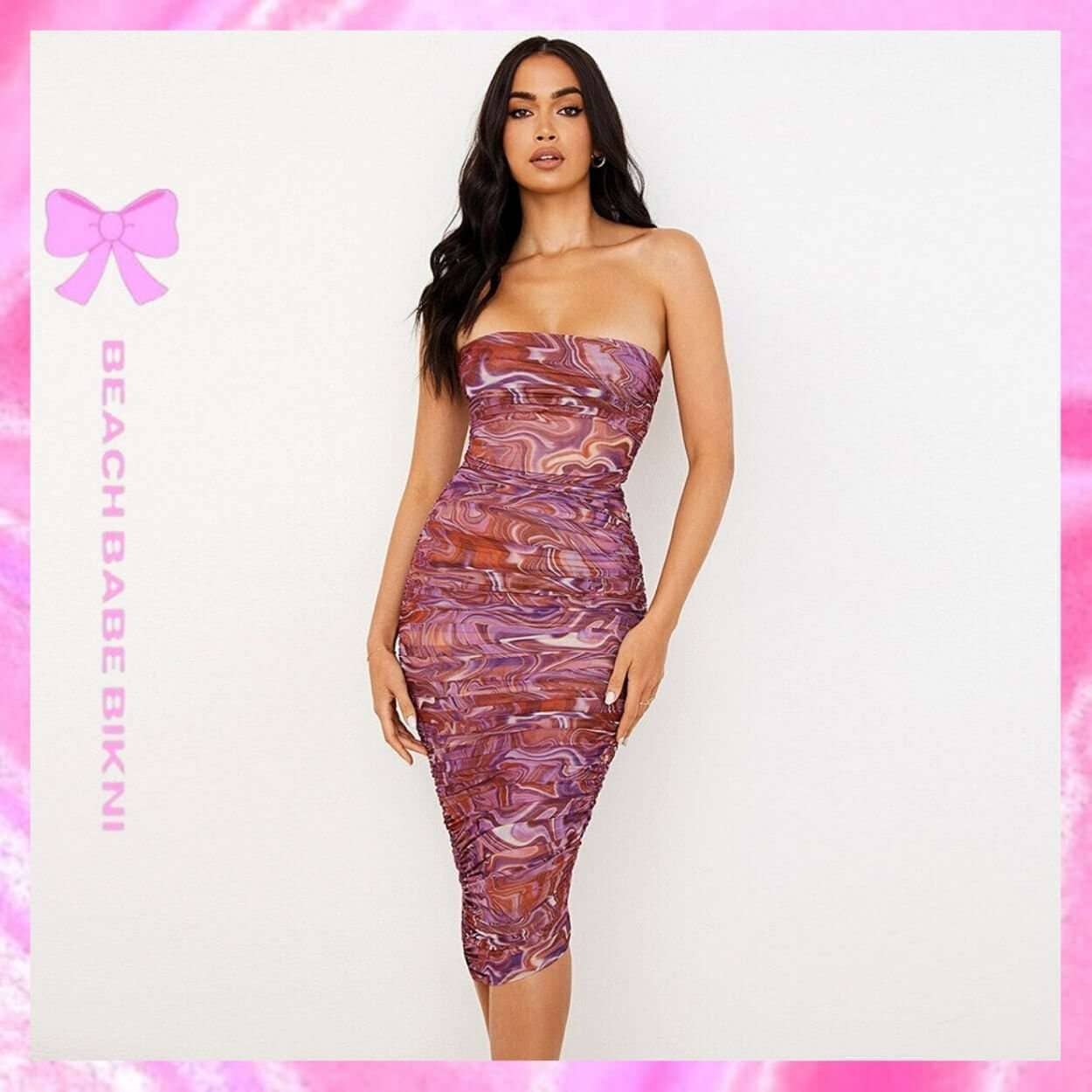 Strapless Midi Dress