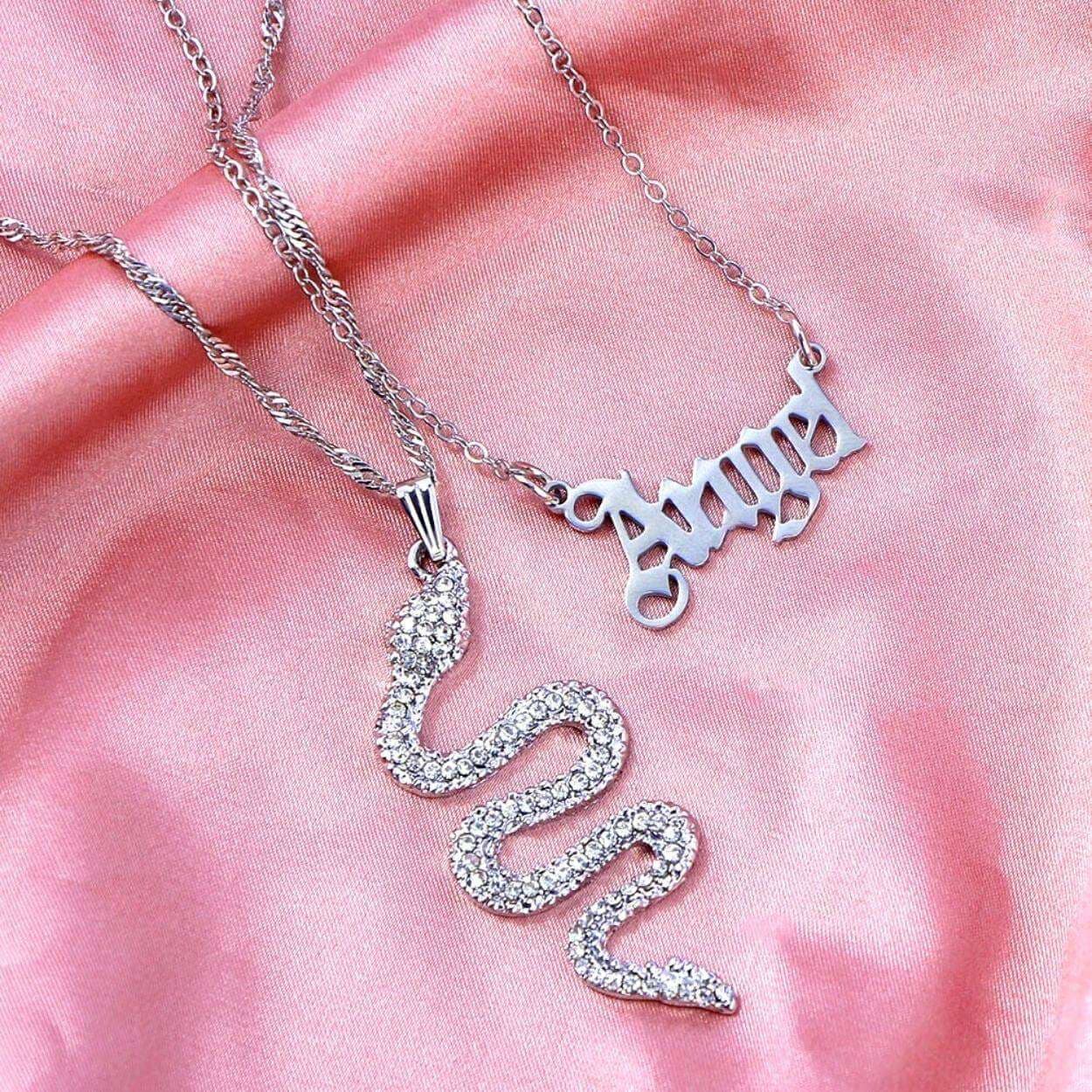 Angel Silver Tone Necklace