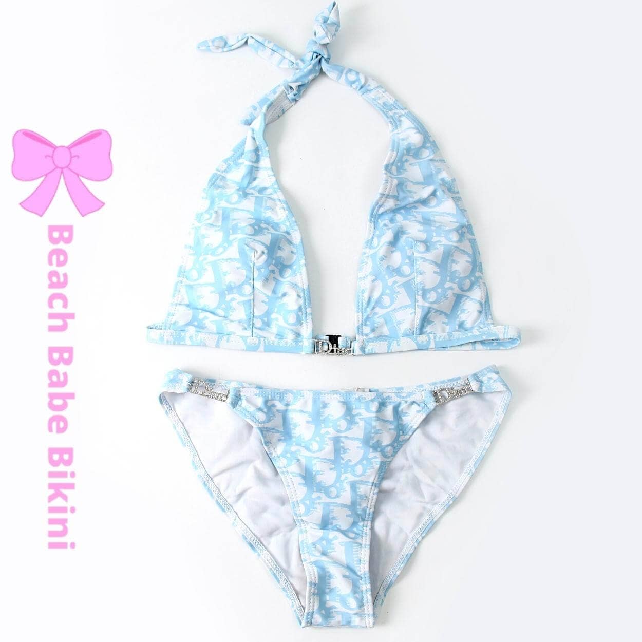 Christian Dior Halter Bikini - Ice Blue