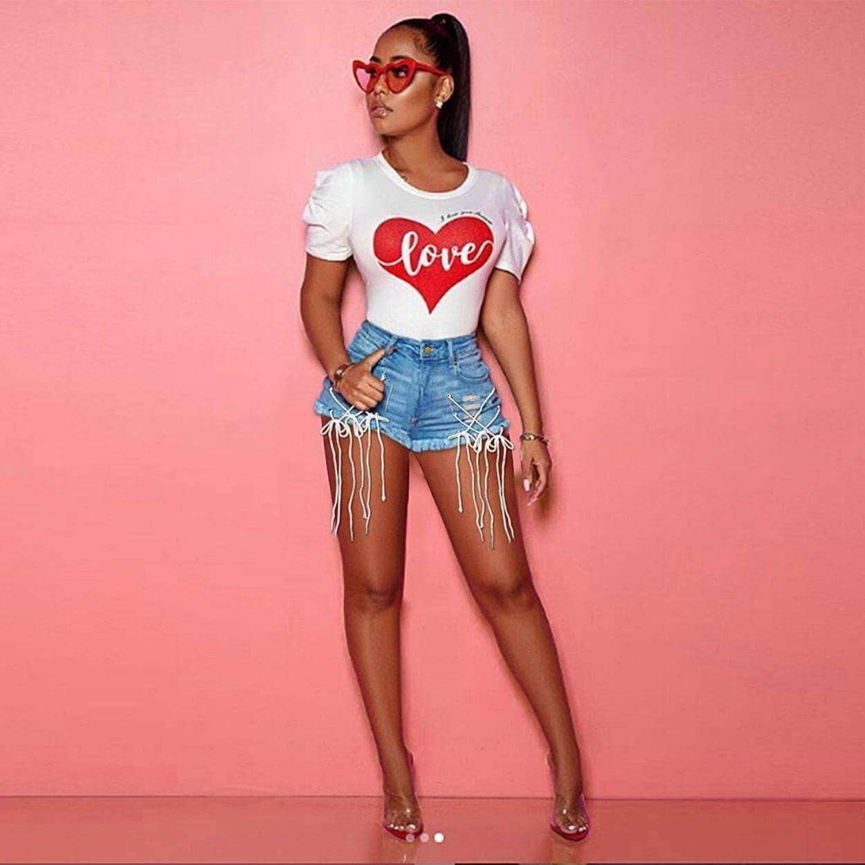 Distressed Jean Shorts