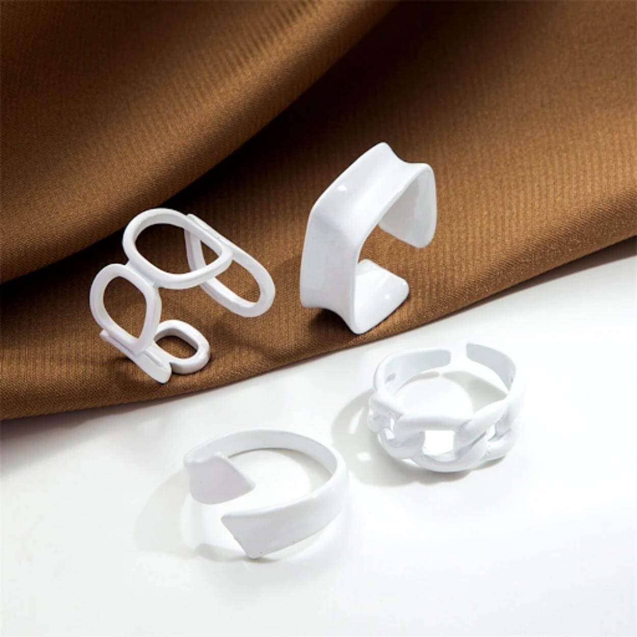 White Acrylic Rings