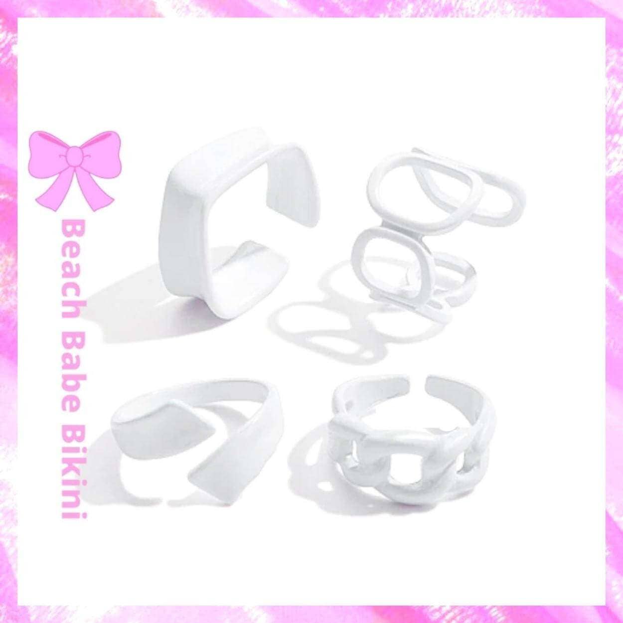 White Acrylic Rings