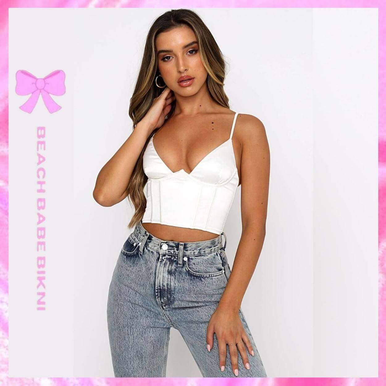 Satin Bustier Tank Top