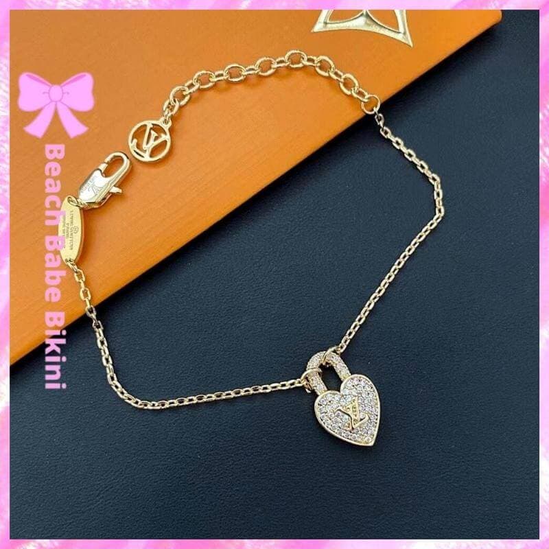 Louis Vuitton Crystal Heart Bracelet