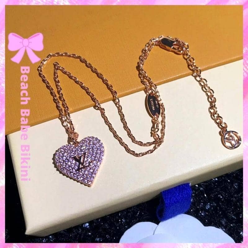 Louis Vuitton Crystal Heart Necklace