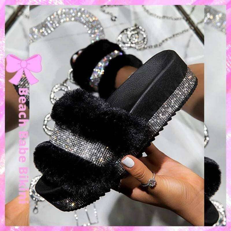 Fur Slide Sandals